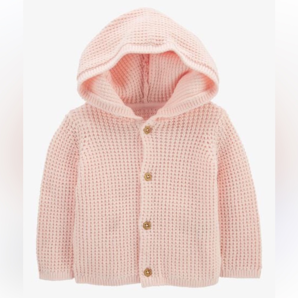 🍊5/$25 Carter's Newborn Soft Pink Knit Baby Cardigan